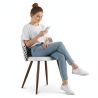 Buy Dining Chair - Upholstered in Black and White Patchwork - Bennett  White / Black 59942 at MyFaktory